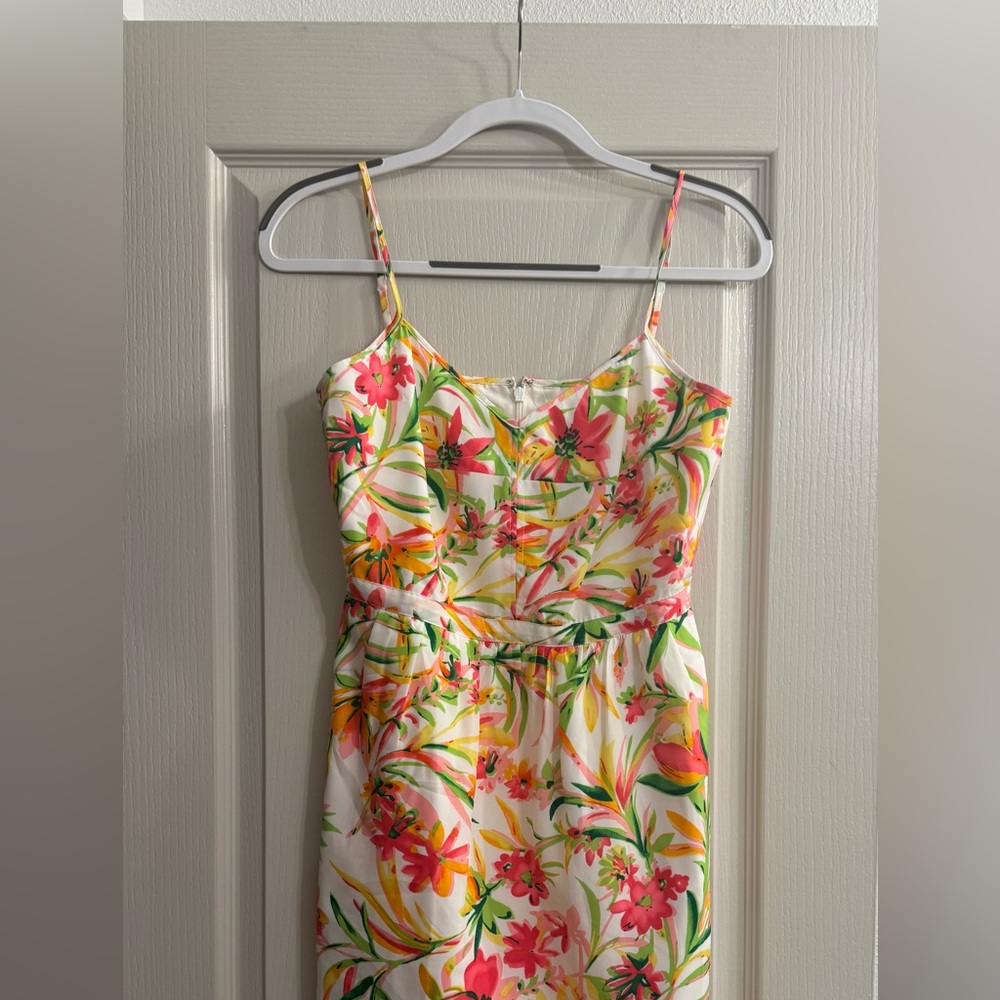 J. Crew Floral Dress - Pink, Green, Yellow